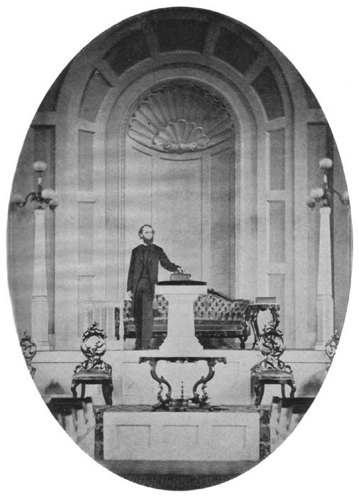 T. DeWitt Talmage in his First Church, Belleville, New Jersey