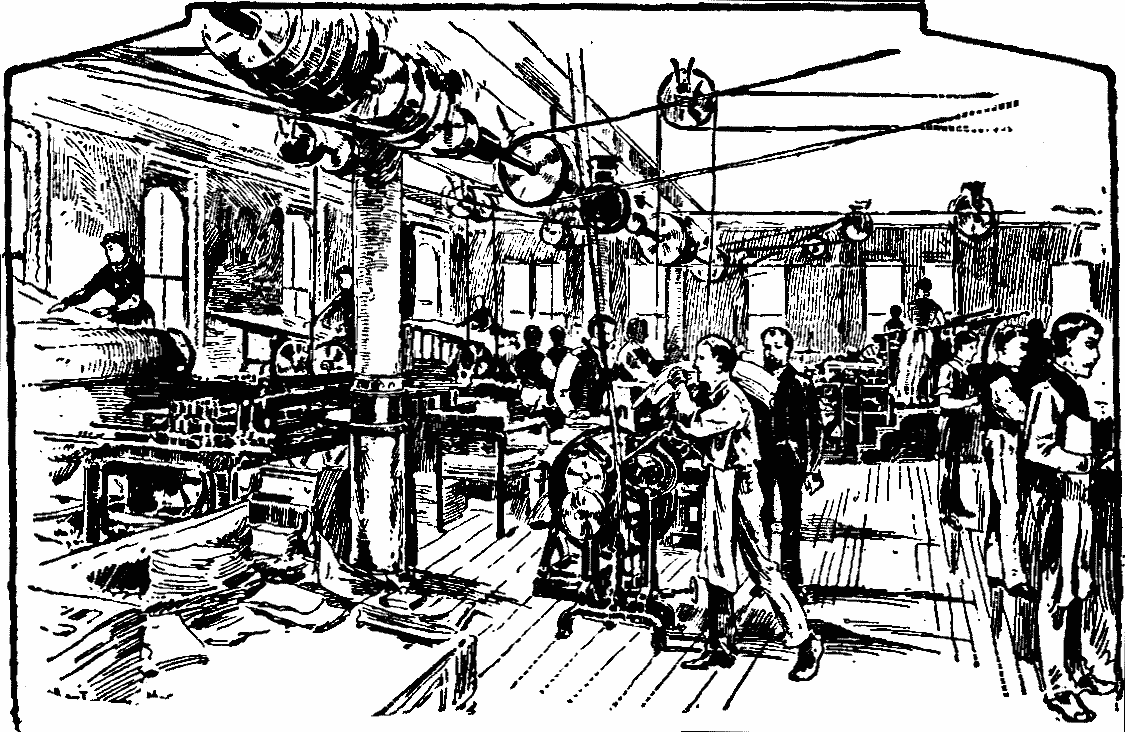 Illustration: A
Corner in Printing Department.