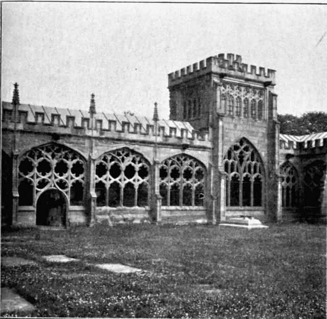 Illustration: THE CLOISTERS, WITH THE LADIES' ARBOUR.