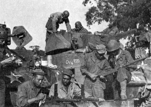 Tankers of the 761st Medium Tank Battalion