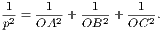 12 =-1-2 +-12-+ -12.
p   OA    OB    OC
