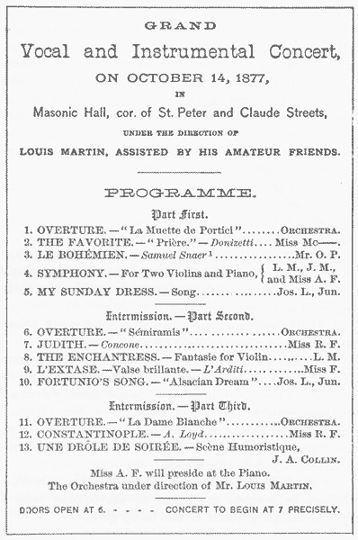 Grand Concert program