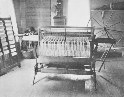 LOOM WARPED FOR WEAVING