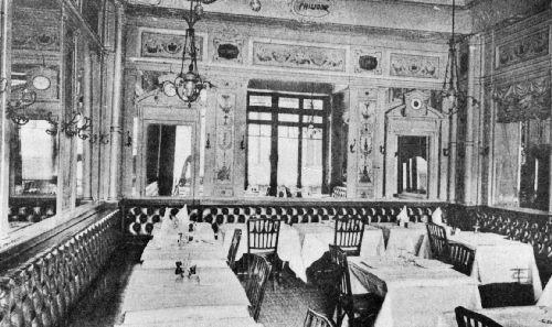 Café de la Régence, Paris, Showing the Typical
Continental Arrangement of Seats