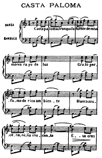 partitura de Casta Paloma