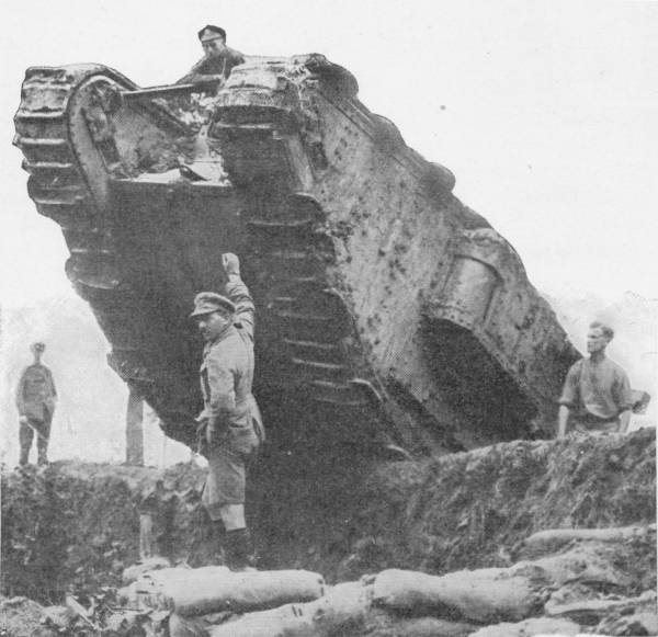 BRITISH TANK IN THE BATTLE OF THE MENIN ROAD