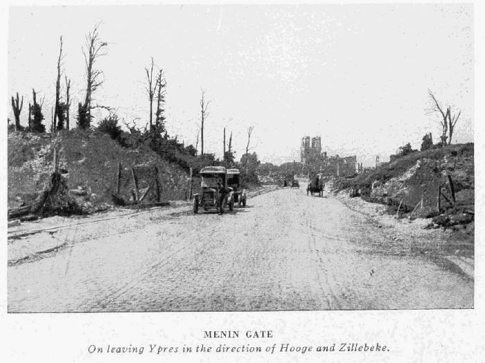 MENIN GATE
On leaving Ypres in the direction of Hooge and Zillebeke.