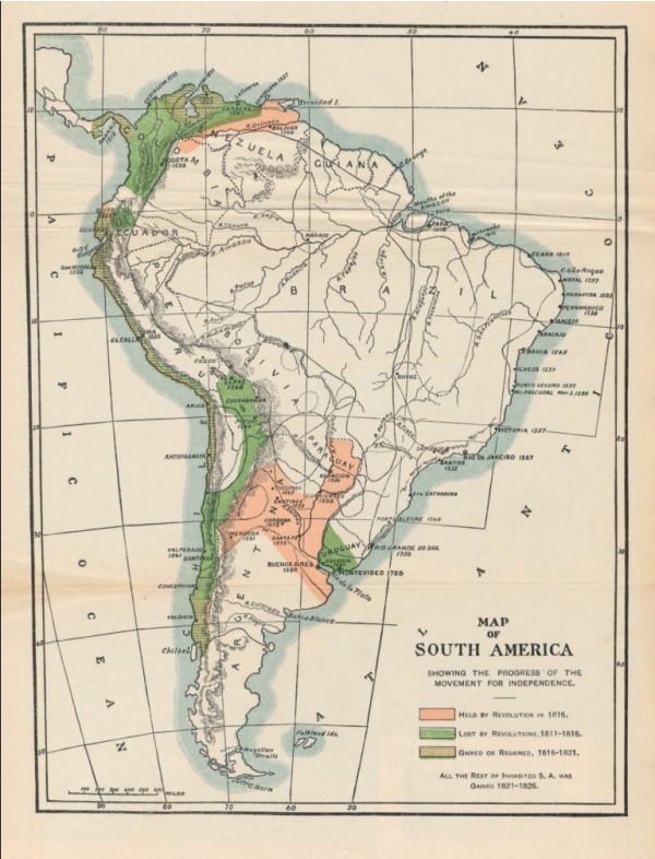 MAP OF SOUTH AMERICA