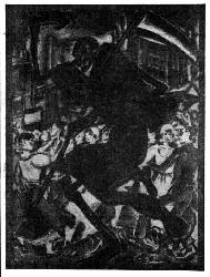 The Bolsheviki Even Brought the English to Their Knees
[Russian papers state that prayers for Russia were held in England,
beginning, "Save Russia from the Bolsheviki."]