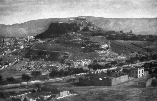 THE ACROPOLIS, WITH A VIEW OF THE AREOPAGUS AND MOUNT
HYMETTUS, FROM THE WEST