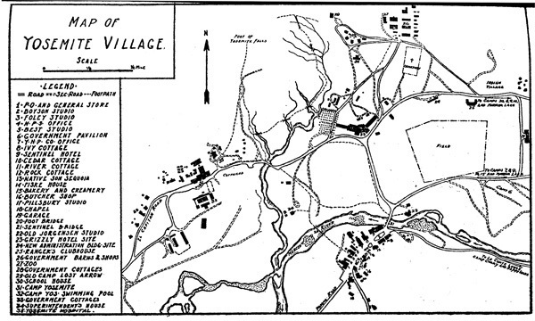 Map of Yosemite Village