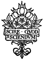 logo: SCIRE QVOD SCIENDVM