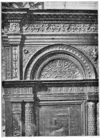 DOORWAY OF CARVED WOOD IN THE SACRISTY OF S. MARIA