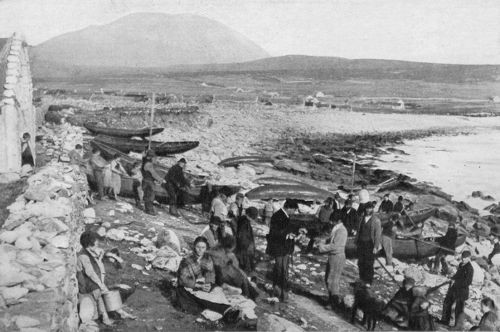THE FISHERY, ACHILL ISLAND,
SLIEVEMORE IN THE DISTANCE (Host Sheridan with the rifle)