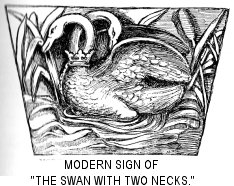 Modern sign of the “Swan with Two Necks”