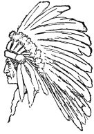 profile of Indian chief