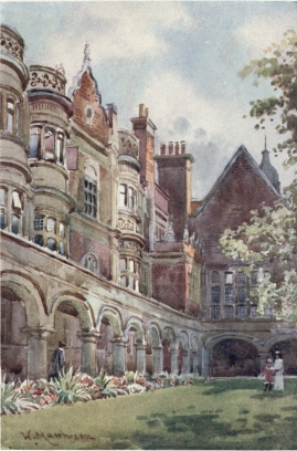 THE CLOISTER COURT, SIDNEY SUSSEX COLLEGE

The new buildings on the left of the picture were designed by Mr. J. L.
Pearson and erected in 1890. In the distance we see the large mullioned
window of the Hall, which is part of the old college building begun
1596.