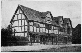 Image not available for display: Shakespeare’s Birthplace, from below, Stratford.