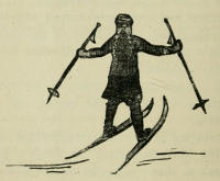 Drawing of a skier