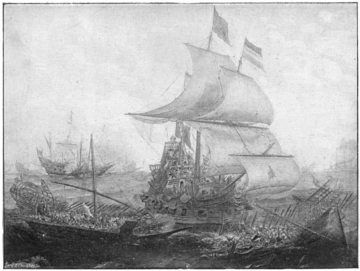 De zeeslag bij Gibraltar.