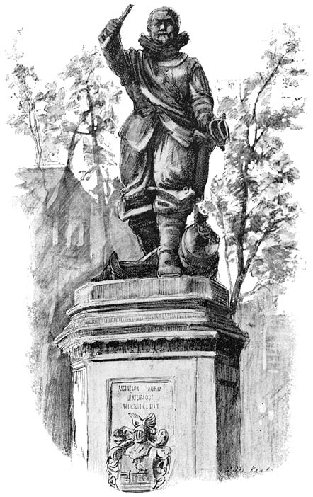 Standbeeld van Piet Hein te Rotterdam.