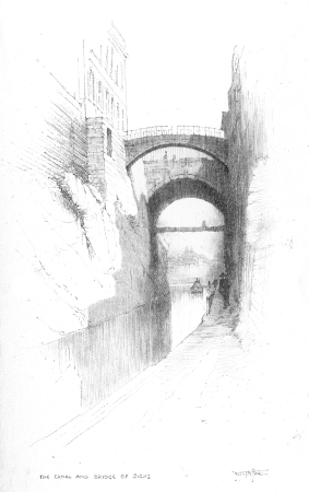 Image unavailable: THE CANAL AND BRIDGE OF SIGHS.
