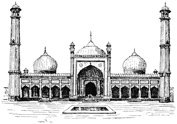 THE JAMAʿ MASJID AT DELHI. (A. F. Hole.)