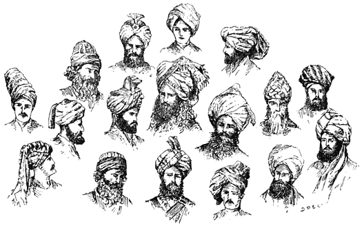 MUSLIM TURBANS. (A. F. Hole.)