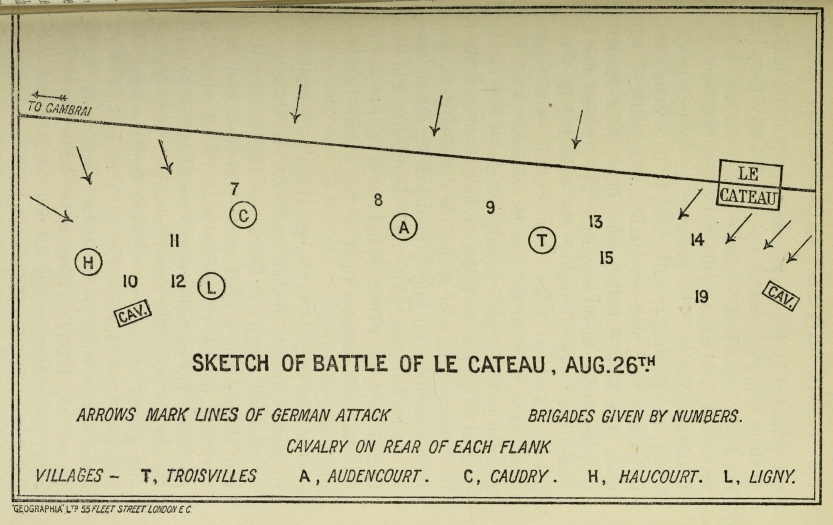 Sketch of the Battle of Le Cateau, Aug. 26th