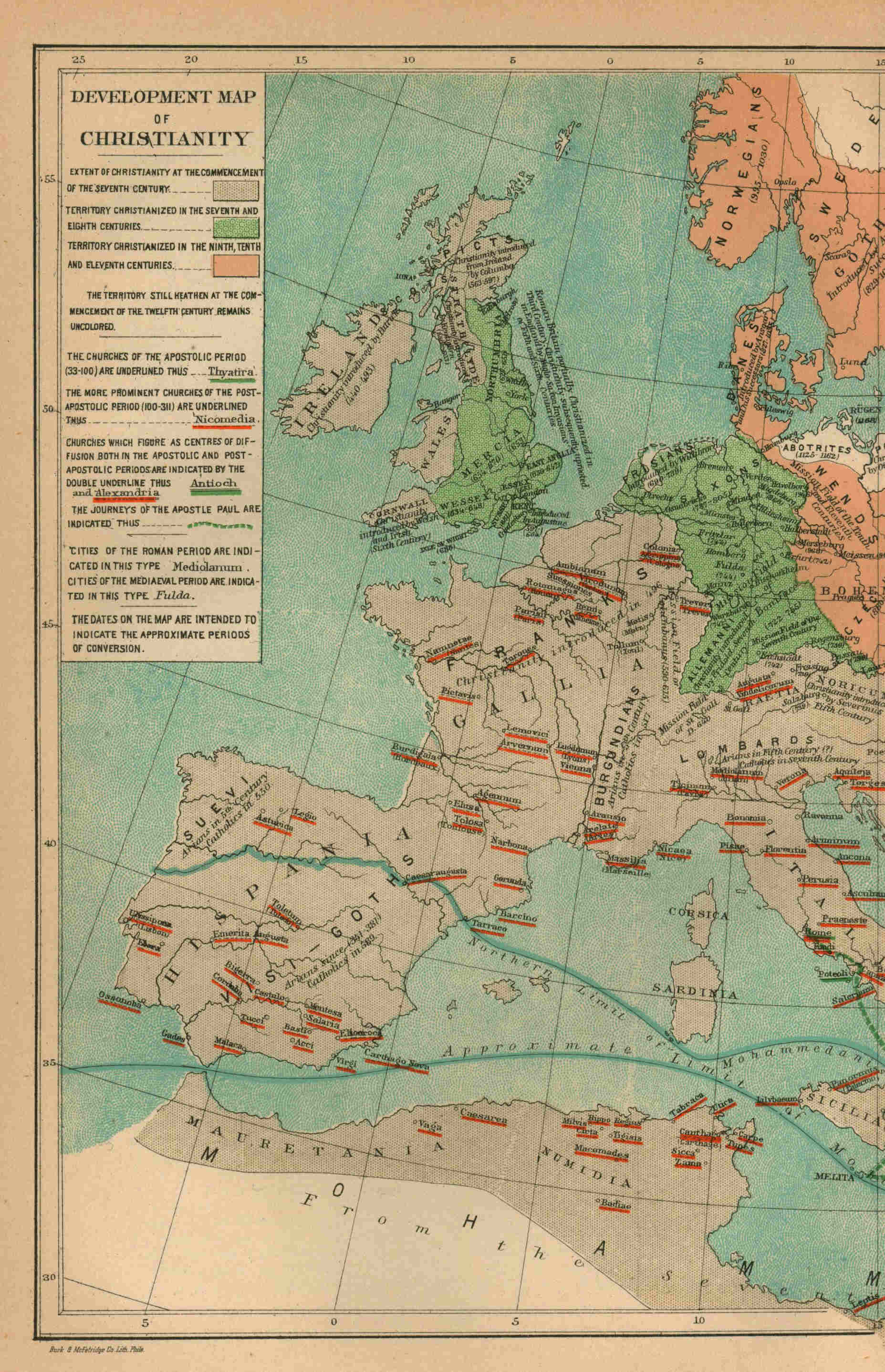 DEVELOPMENT MAP OF CHRISTIANITY