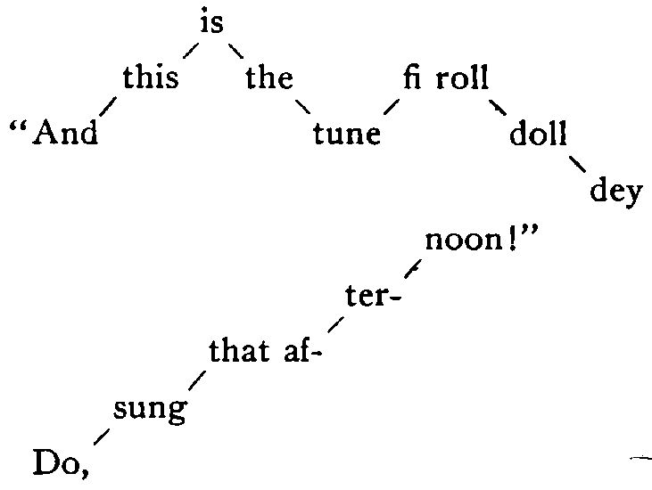 “And this is the tune fi roll doll dey Do, sung that af- ter- noon!”