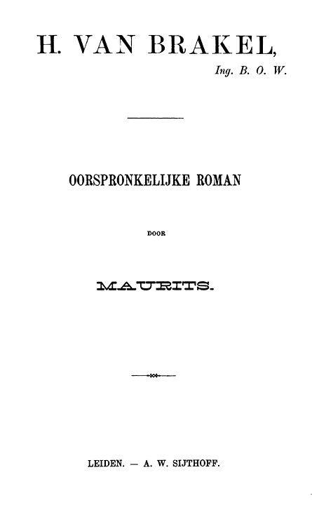 Oorspronkelijke titelpagina.