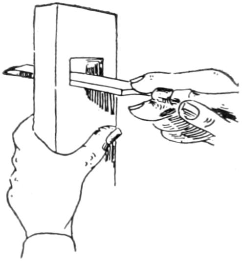 Checking the mortise's straightness