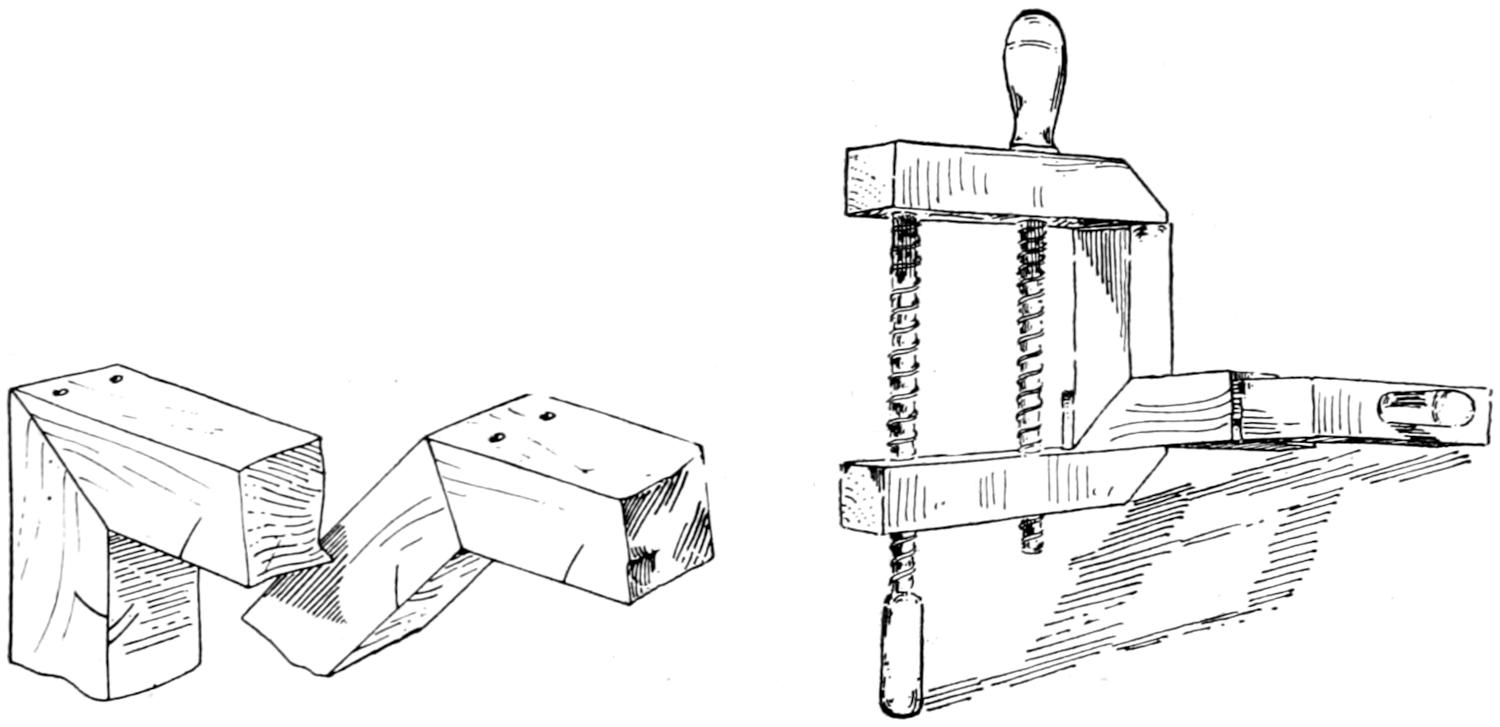 Simple miter joint; clamping simple miter joint