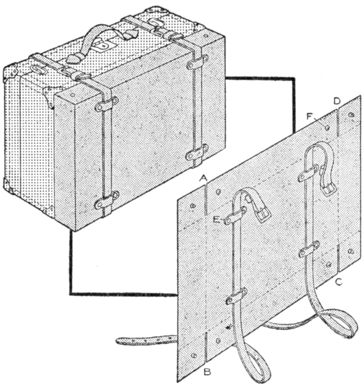 Suitcase with strap-on extension