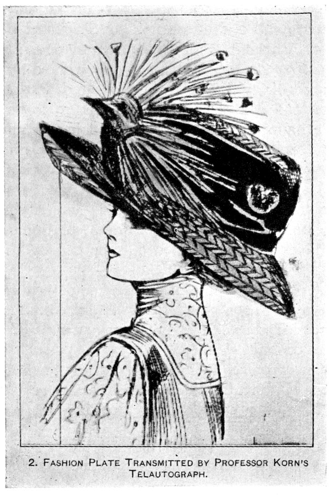 2. FASHION PLATE TRANSMITTED BY PROFESSOR KORN’S TELAUTOGRAPH.