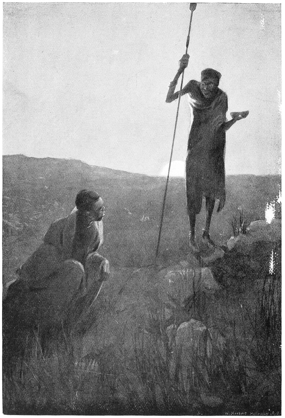 “It was a very old woman, leaning on an immense assegai.”