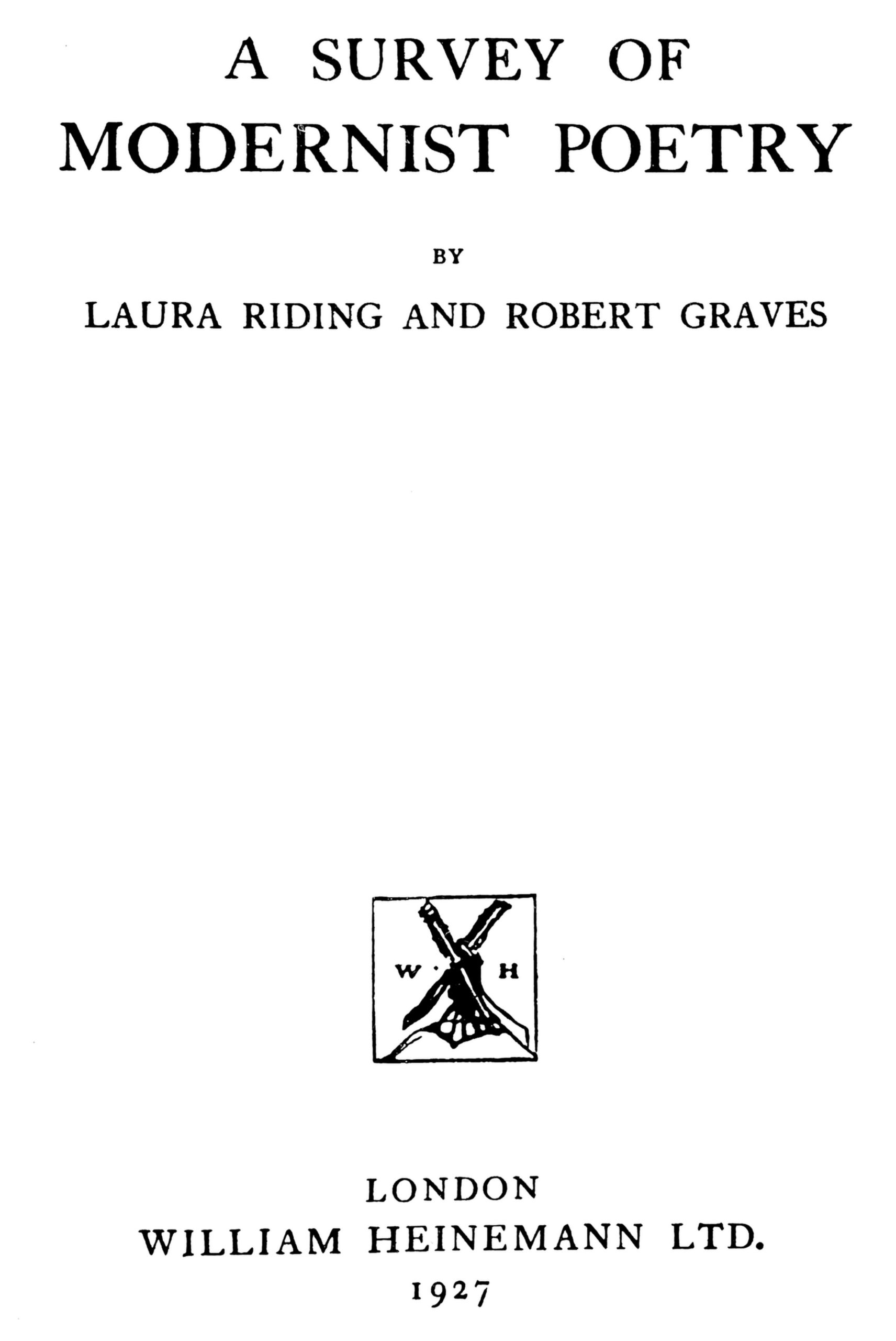 The authors
examine the work of E. E. Cummings, T. S. Eliot, Edith Sitwell,
Marianne Moore, and others in regard to form and subject comparing them
to the older poets.