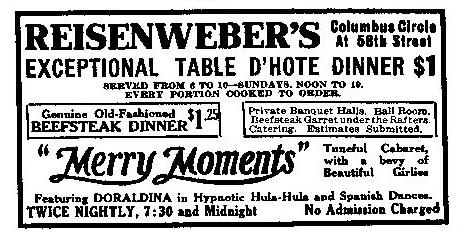 Reisenweber's advertisement